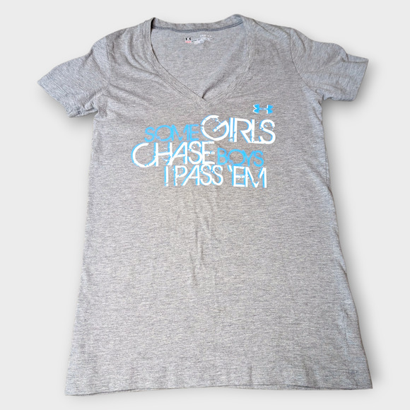 UNDER ARMOUR Gray Heat Gear Chase Boys Pass 'em XS - Picture 3 of 8